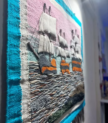 Sailing at Dusk (40" x 36")