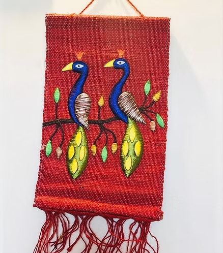 Twin Peacock Branch (12" x 16")