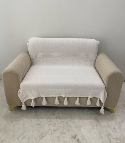 Pearl Ivory Waffle Throw