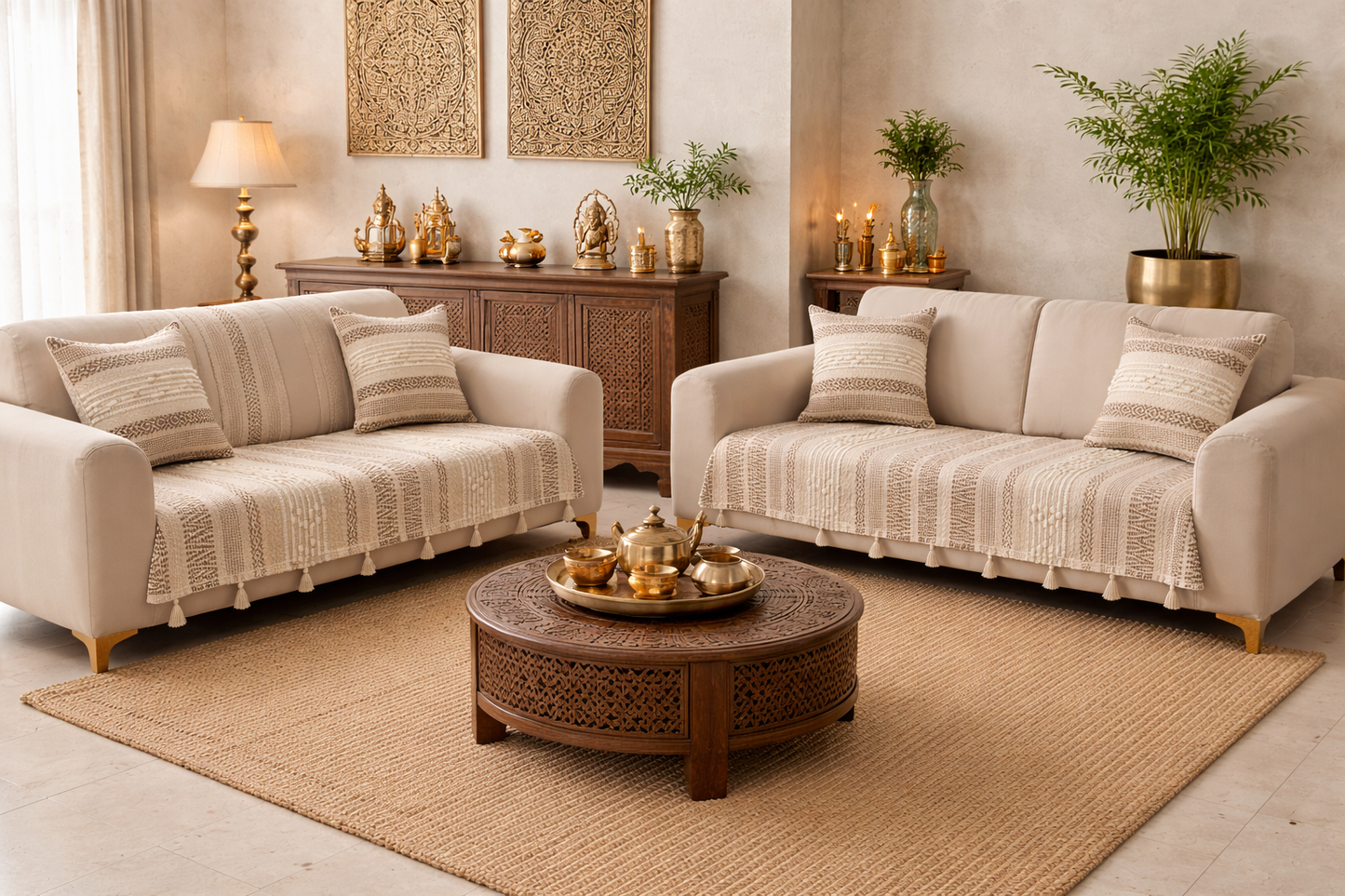 Beige Boho Sofa Cover (per piece)