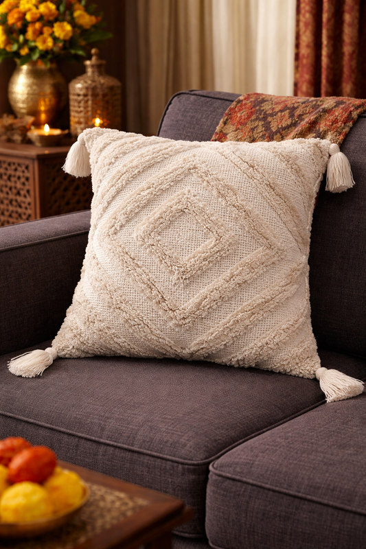 Snow White Cushion Cover (per piece)