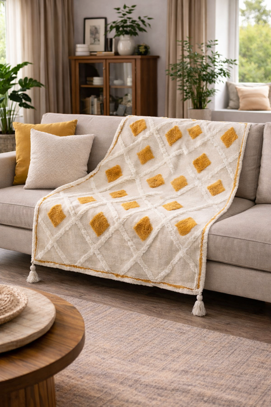 Ochre Flight Throw (per piece)