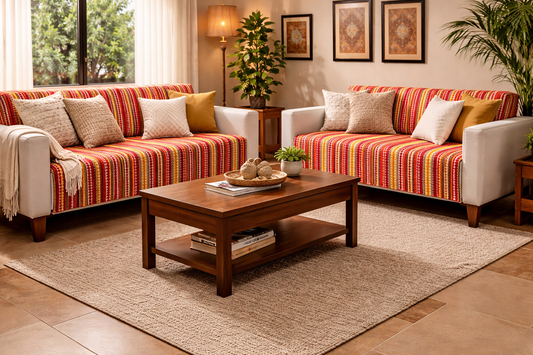 Neon Kesari Sofa Cover