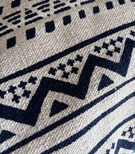 Indigo Rhythm Cushion Cover