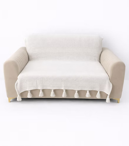 Pearl Ivory Waffle Throw