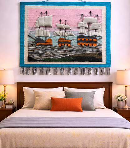 Sailing at Dusk (40" x 36")