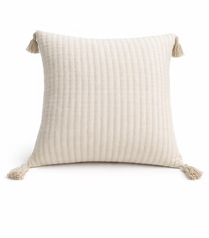 Grey Grid Quilted Cushion Cover