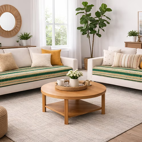 Green Shubh Sofa Cover