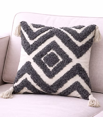 Tufted Love - Grey Cushion Cover