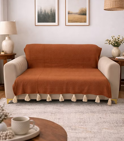 Terracotta Textured Throw