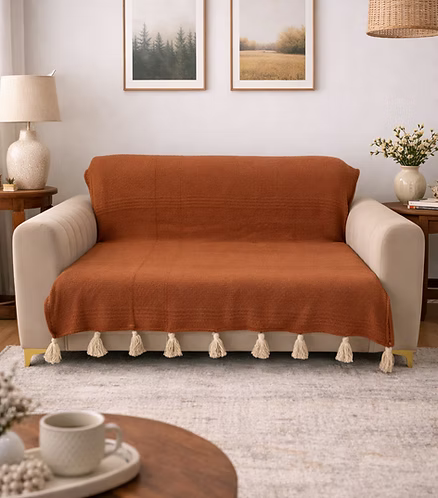 Terracotta Textured Throw