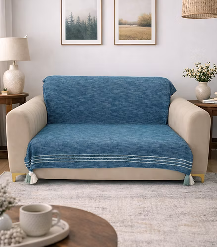 Ocean Blue Handloom Throw