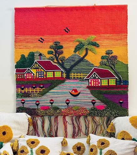 Sunset Riverside Village (40" x 36")