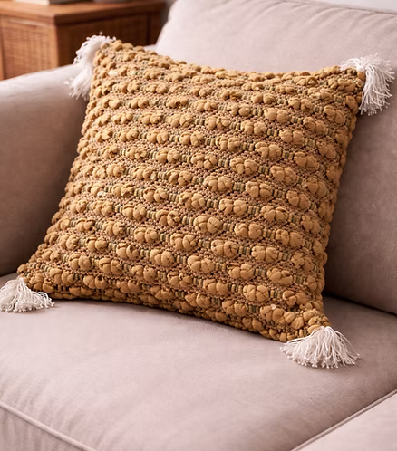 Mustard Pebble 3D Cushion Cover