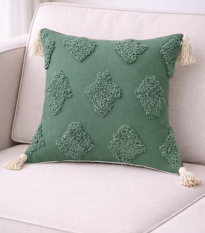 Tufted Love - Green Cushion Cover