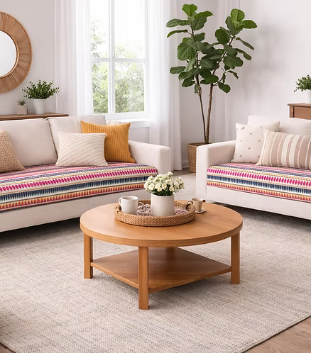 Pink Aura Sofa Cover