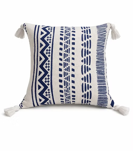 Indigo Rhythm Cushion Cover