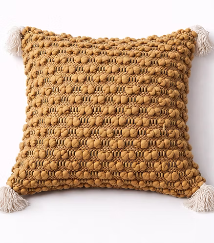 Mustard Pebble 3D Cushion Cover