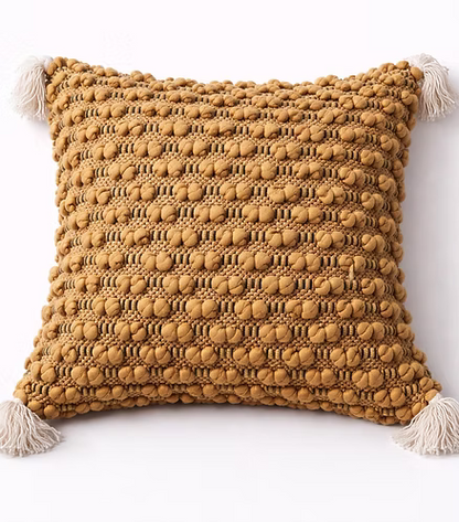Mustard Pebble 3D Cushion Cover