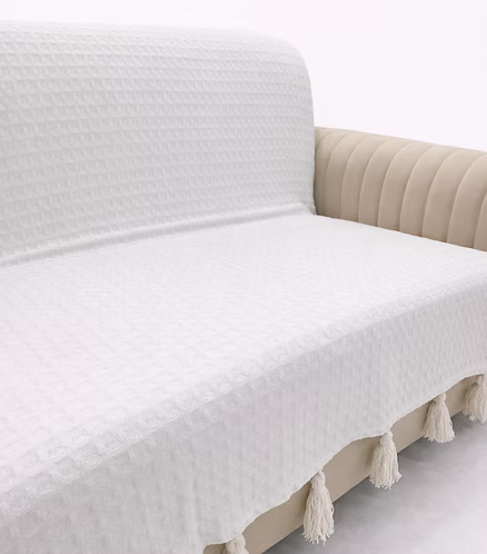 White Waffle Throw