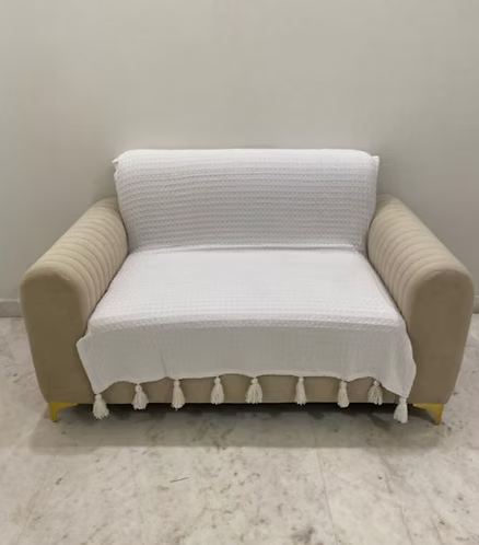 White Waffle Throw