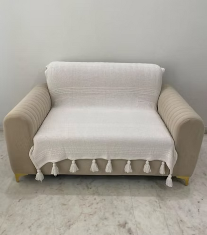 Pearl Ivory Waffle Throw