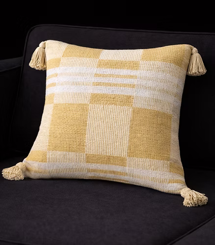 Sunbeam Check Cotton Cushion Cover