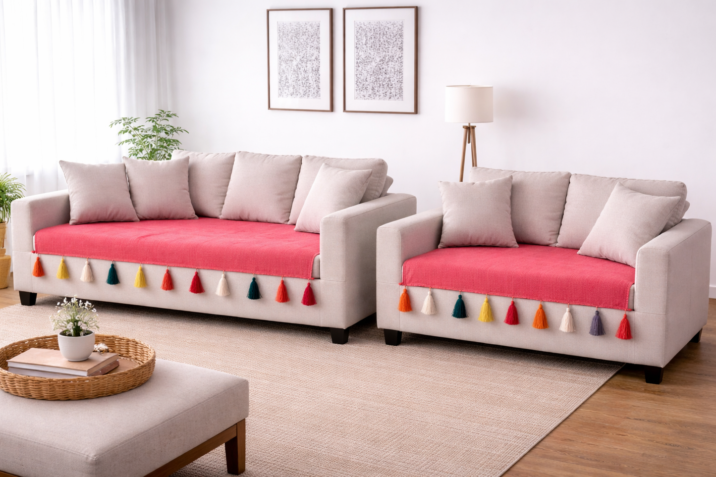 Pink Sofa Cover (per piece)