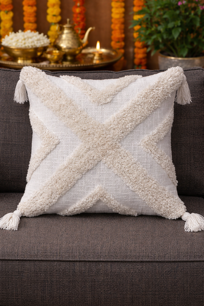 Snow White Cushion Cover (per piece)