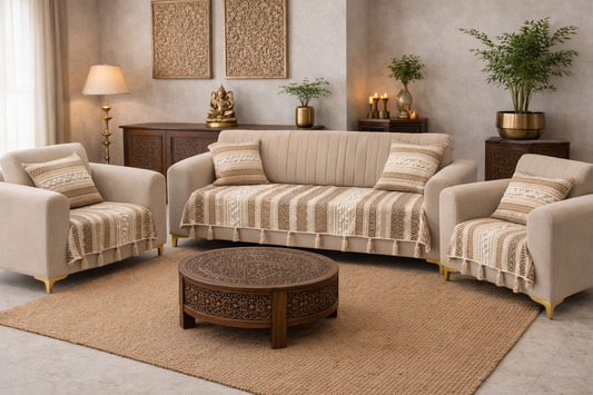 Beige Boho Sofa Cover (per piece)