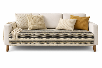 Black Utsav Sofa Cover