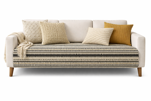 Black Utsav Sofa Cover