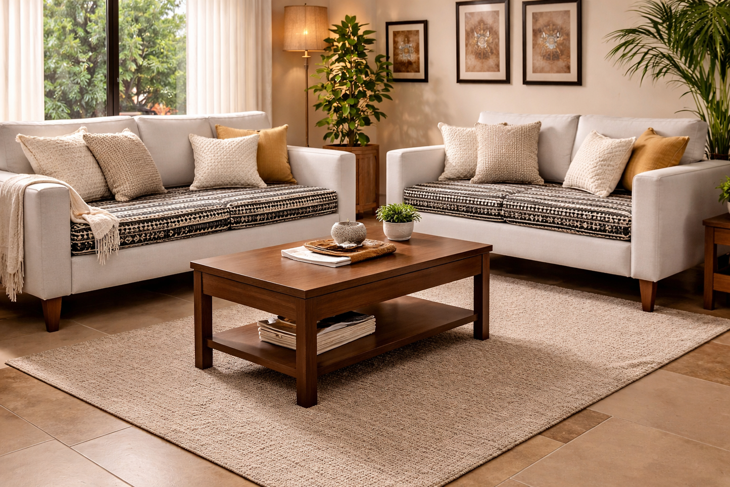 Black Utsav Sofa Cover