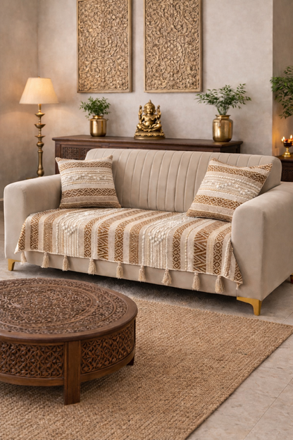 Brown Boho Sofa Cover (per piece)