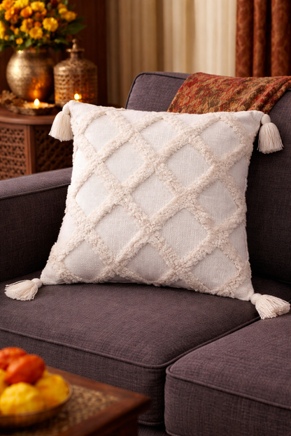 Snow White Cushion Cover (per piece)