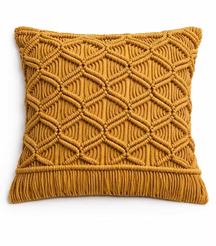 Mustard Knot Cushion Cover (per piece)