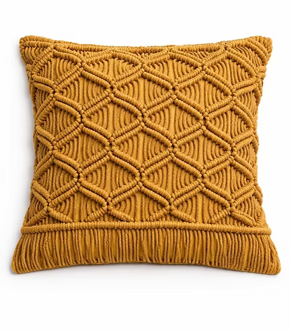 Mustard Knot Cushion Cover (per piece)