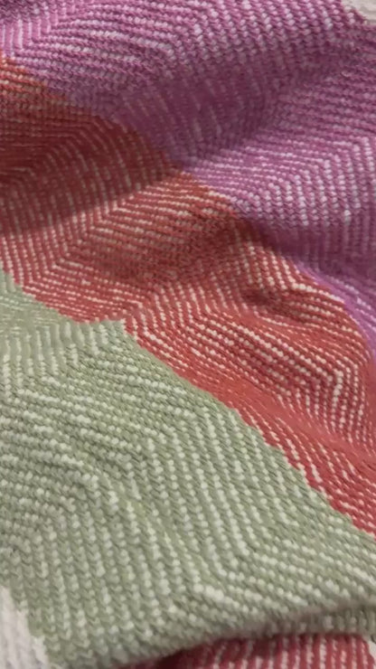 Multicolor Striped Throw