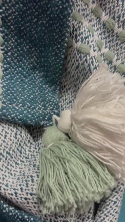 Ocean Blue Handloom Throw
