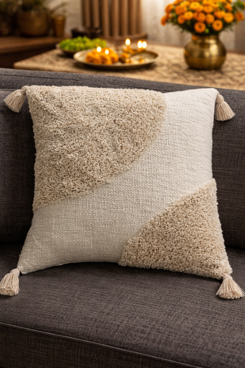 Snow White Cushion Cover (per piece)