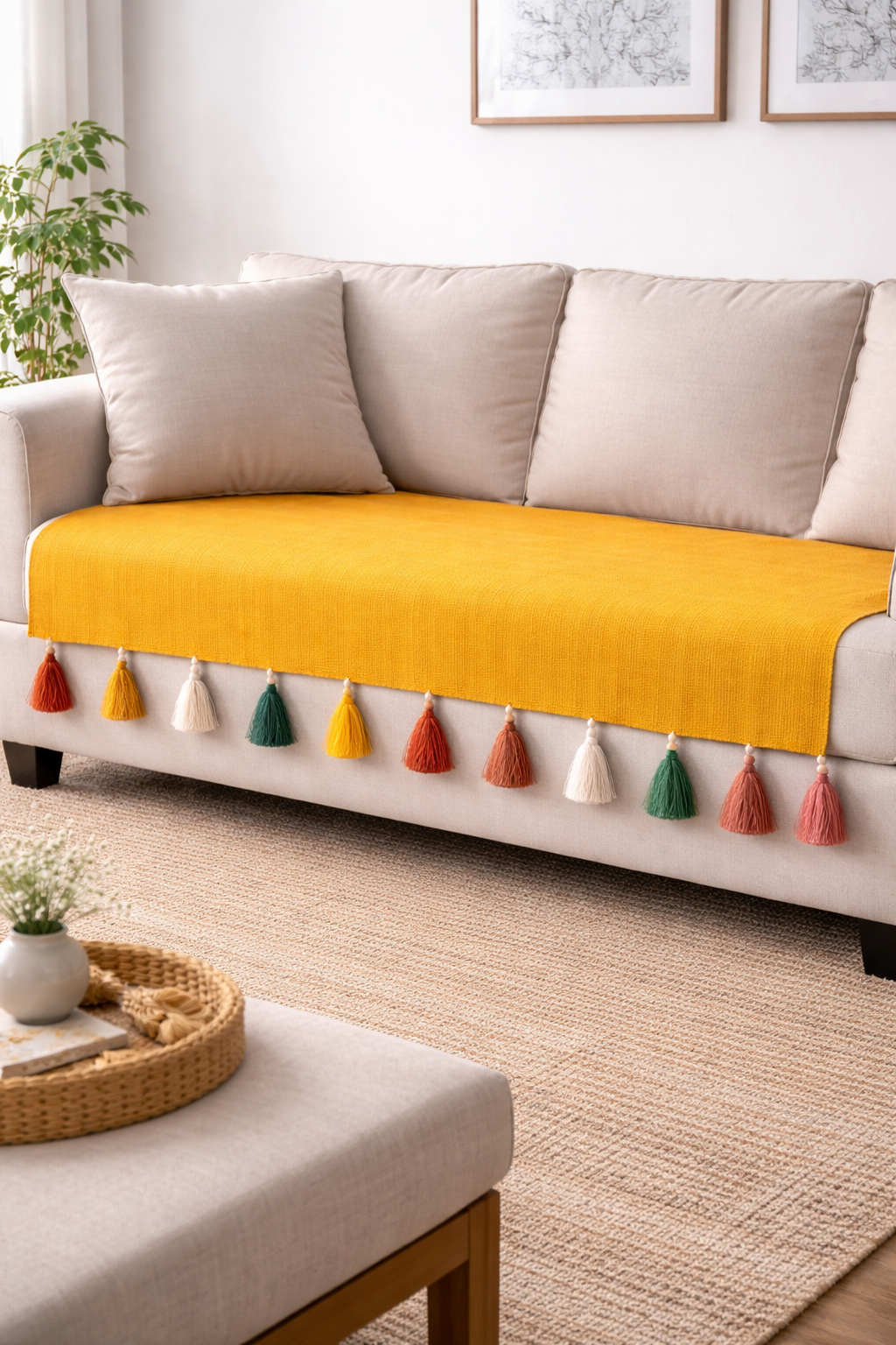 Yellow Sofa Cover (per piece)