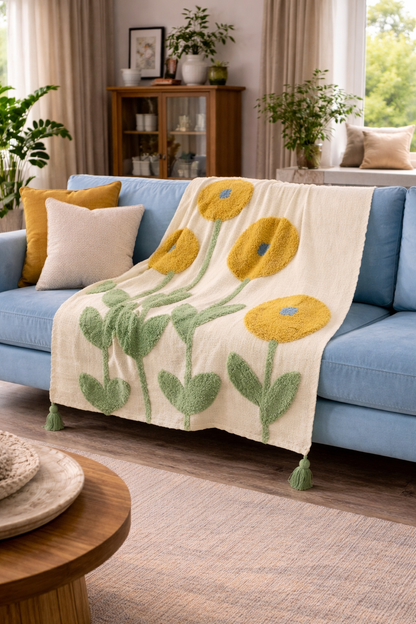 Sun Flower Throw (per piece)