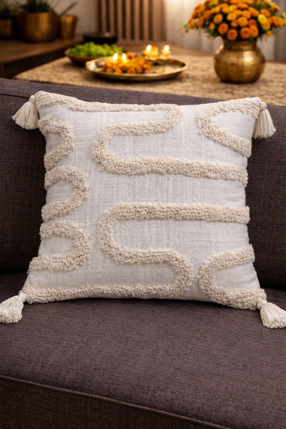 Snow White Cushion Cover (per piece)