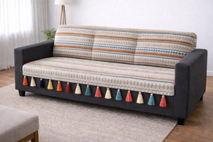 Beige Tassel Sofa Cover (per piece)