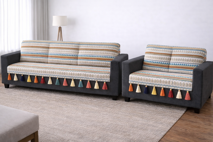 Beige Tassel Sofa Cover (per piece)