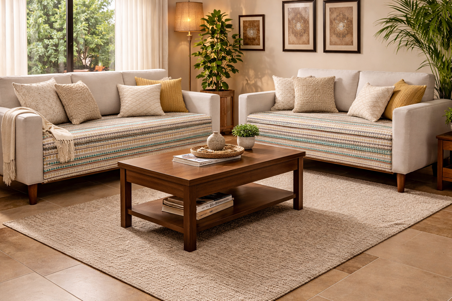 White Harmon Sofa Cover